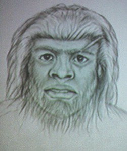 sketch of a Bigfoot from Morehead, kentucky