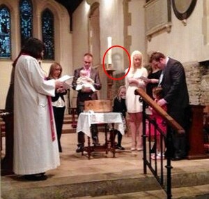 Picture of a ghost captured in St. Martin's Church and posted on Facebook.