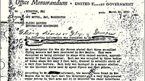 The Hottel memo regarding 3 crashed UFOs, the most popular FBI report in The Vault