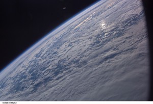 A UFO was apparently captured in a NASA photograph of the Earth