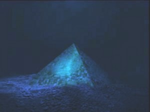 A crystal pyramid is said to be under the waters of the Bermuda Triangle. 