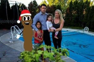 A family in Canada claims poop fell from the sky onto their homje and property, but Transport Canada is denying it