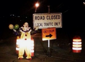 A creepy clown has been scaring people in Staten Island, New York