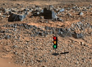 UFO nut sees traffic light in Mars rover photo